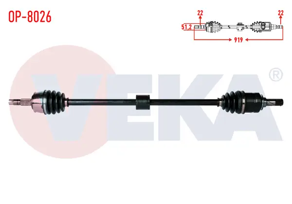 Komple Aks Sağ On Opel Corsa D 1.2 M-T Uzunluk 919mm 2006-2014