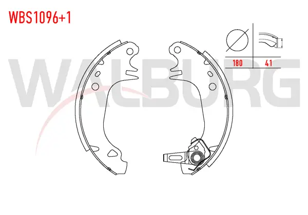 Fren Pabuç Balata Arka + 1mm Daha Kalın Renault R9 (L42) 1.4 180X41 mm 1985-2000 / R11 (B / C37) 1.4 1983-1995 / R11 (B / C37) 1.6 1983-1995 / R11 (B / C37) 1.7 1983-1995
