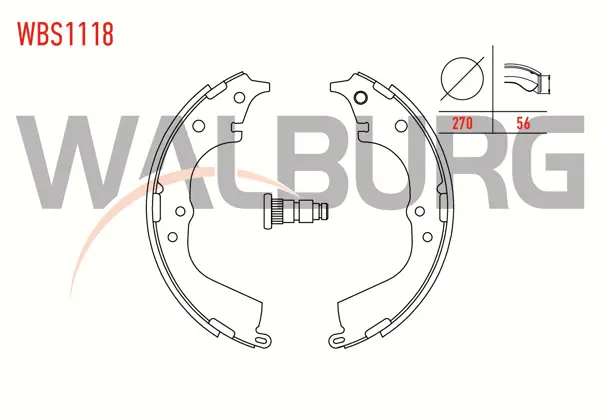 Fren Pabuç Balata Arka Toyota Hı-Lux Pick Up (_N_) 2.4 D 270X56 mm 1983-2005 / Toyota Hiace IV (_H1_,_H2_) 2.4 TD 1996-2006 / Toyota Hiace IV (_H1_,_H2_) 2.5 D4d 1996-2006