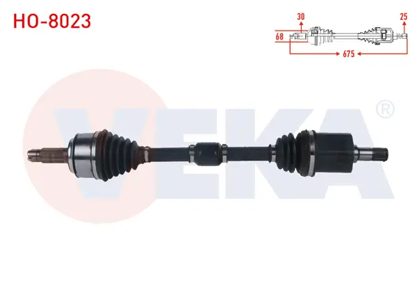 Komple Aks Sol Ön Uzunluk 675mm Honda Hr-V (Ru) 1.5 I-Vtec A-T 2016 -
