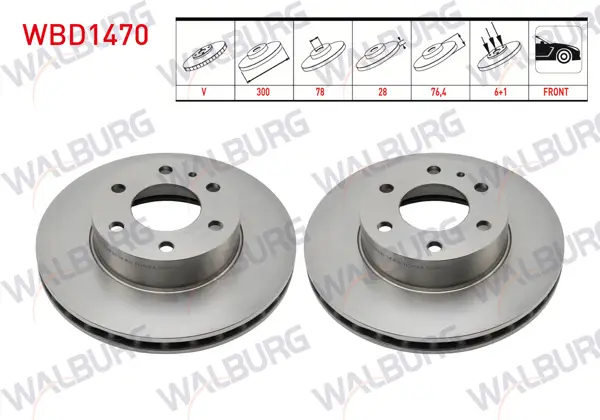 Fren Diski Ön Havalı 6 Bjn 300X28x78x76,4 Iveco Daily IV (35S11–35S13-35S15–35S18) 2.3 D 2006-2011