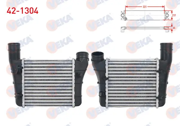 Turbo Radyatörü (Intercooler) Audi A4 1.9 TDI M-T-2.0 TDI 2004-2008 / A6 1.9 TDI 1997-2004