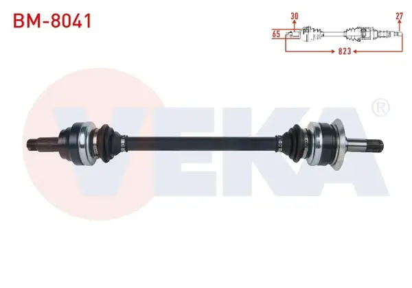 Komple Aks Sağ Arka Uzunluk 823mm BMW (F10) 520 D / 520 İ / 525 D / 525 D X Drıve / 528 İ 2010 -