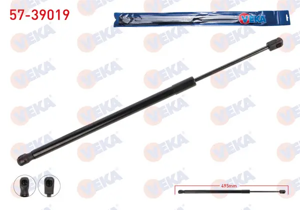 Bagaj Amortisörü 522mm / 590N Skoda Rapid (Nh3, Nk3, Nk6) 2012-