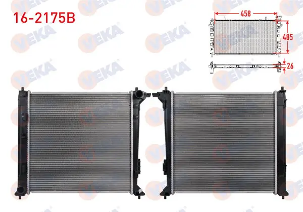 Su Radyatörü Brazing Hyundai Tucson (Tl, Tle) 1.6 CRDI 2018-/ Kia Sportage IV (Ql, Qle) 1.6 CRDI 2018 -