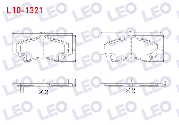 Fren Balata Ön Ikazlı Fiat Freemont (Jf) 2.0 Mjt 170 Hp 2011-/ Jeep Wrangler III (Jk) 3.8İ V6 2007-/ Chrysler G.Voyager 3.3İ 2008-/ Dodge Nitro 2.8 Crd 4X4 2007 -