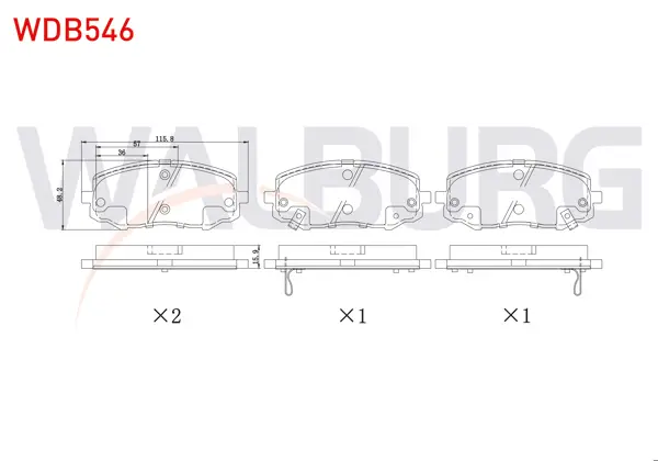 Fren Balata Ikazlı On Hyundai i20 (Pb,Pbt) 1.2 D-Cvvt 2008-2015 / i20 (Pb,Pbt) 1.4 CRDI 2008-2015 / i20 (Pb,Pbt) 1.4 Cvvt 2008-2015