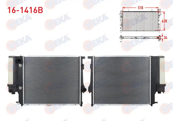 Su Radyatörü Brazing BMW 5 Serisi (E39) 520 İ A-T Ac + /-1995-2003