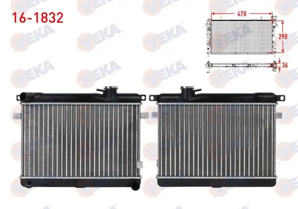 Su Radyatörü Mekanik Kapaklı 3 Sıralı Super Fiat 131 1.3 M-T 1979-1993