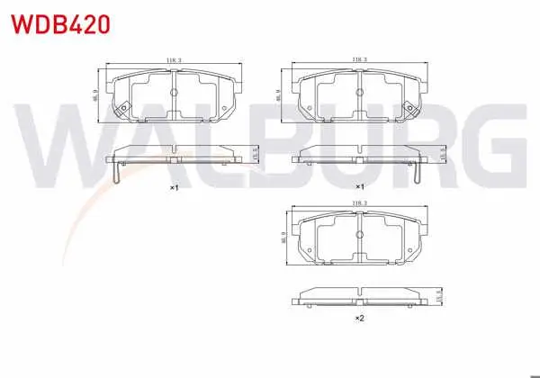 Fren Balata Arka Ikazlı Kia Sorento I (Jc) 2.4İ 2002-2009 / Kia Sorento I (Jc) 2.5 CRDI 2002-2009
