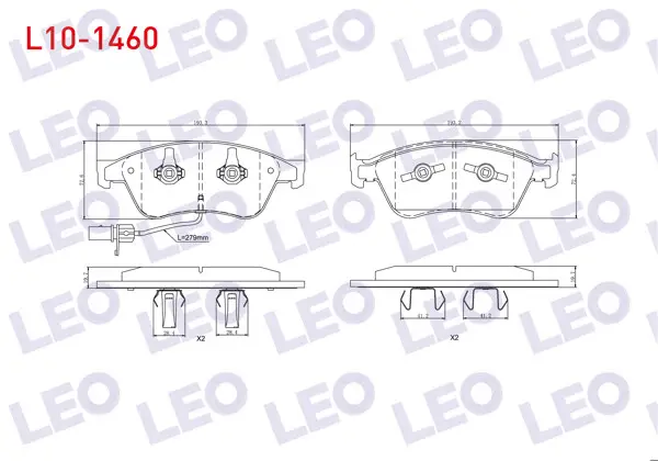 Fren Balata Ön Fişli Audi A8 (4E_) 3.0 TFSI 2003-2010 / Audi A8 (4E_) 4.2 V8 TDI 2003-2010 / Audi A8 (4E_) 3.7 2003-2010