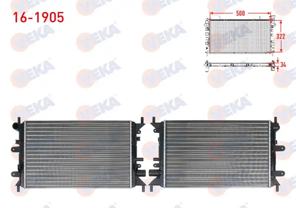 Su Radyatörü Mekanik Ford Escort Cl 1.4 Karburatorlu M-T 1992-2000