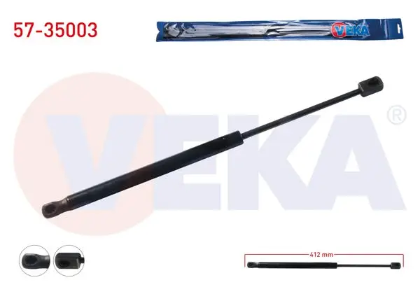 Bagaj Amortisörü 412mm / 340N Renault Clio II (Bb0 / 1 / 2,Cb0 / 1 / 2) 1998-2005