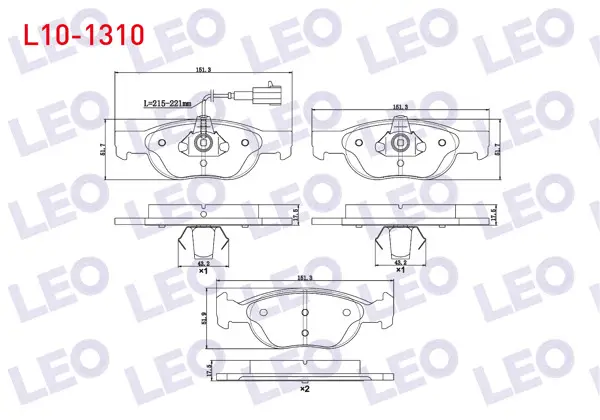 Fren Balata Ön Fişli Fiat Marea (185) 1.4İ 1996-2007 / 1.6İ 16V 1996-2007 / 1.9 JTD 1996-2007 / Brava (182) 1.6 16V 1995-2002 / 1.6 16V 1995-2004 / Bravo (182) 1.6 Mjt 1995-2004 / 1.9 Mjt 1995-2004