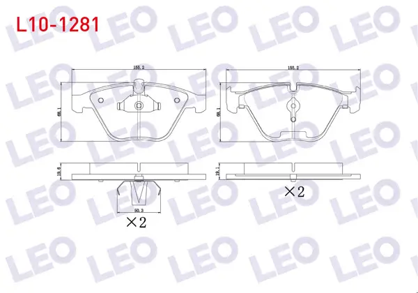 Fren Balata Ön BMW 3 Serisi (E90) 318 İ 2005-2011 / (E90) 320 İ 2005-2011 / (E90) 320 D 2005-2011 / (E90) 325 D 2005-2011