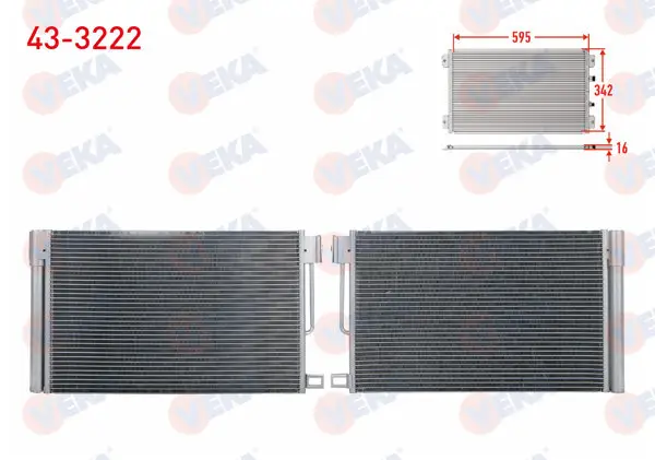 Klima Radyatörü Fiat Fiorino (225) 1.3 Mjt 2007-Punto 1.2-1.4 2012-/ Alfa Romeo Giulietta 1.4 2010-2017 / Opel Corsa 1.4 2014-/ Peugeot Bipper 1.4 HDI 2007 -
