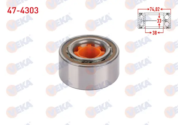 On Tekerlek Rulmanı Sol-Sağ 38X74,02X36 / 33 Toyota Corolla 1.3 1983-1989 / Carina I-II 1.6-1.8 1983-1992 / Camry 1.8-2.0 1986-1993