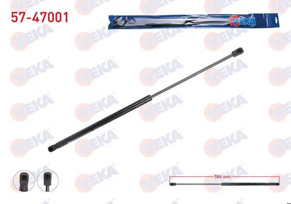 Motor Kaput Amortisörü 584mm / 400N Dacia Logan II 2012-