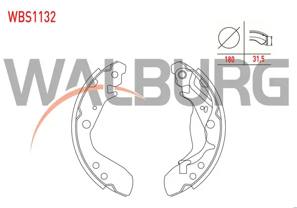 Fren Pabuç Balata Arka Honda Jazz II (Gd) 1.4İ 180X31,5 mm 2002-2008