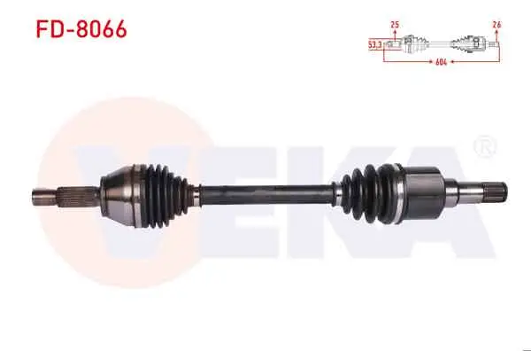 Komple Aks Sol Ön Ford Fiesta VI 1.4İ A-T Uzunluk 604 mm 2008-2012