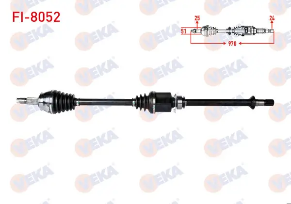 Komple Aks Sağ On Uzunluk 970mm Fiat Doblo 1.3 D Mjt Euro 6 M-T 2010 -
