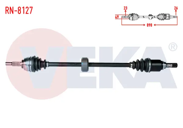 Komple Aks Sağ On Dacia Sandero Stepway 1.5 DCI Uzunluk 898mm 2012 -