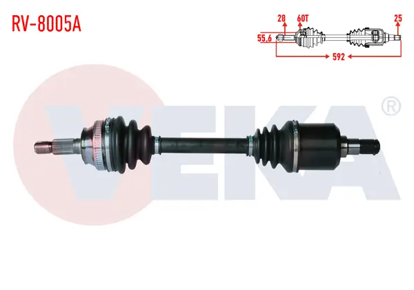 Komple Aks Sağ On Land Rover Freelander (Ln) 2.0 TD M-T ABS li 60 Dıs Uzunluk 592mm 1998-2007