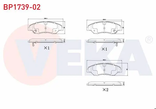 Fren Balata Ikazlı On Kia Sportage (K00) 2.0İ 16.00mm 1994-2004