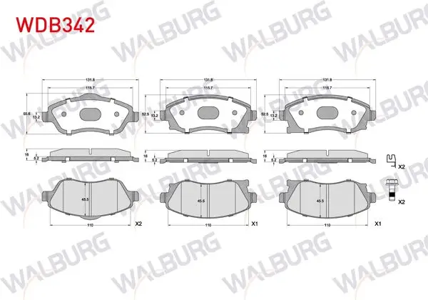 Fren Balata Ön Opel Corsa C 1.3 CDTI 2000-2006 / Corsa C 1.0 2000-2006 / Corsa C 1.2 2000-2006 / Corsa C 1.4 2000-2006 / Corsa C 1.7 CDTI 2000-2006