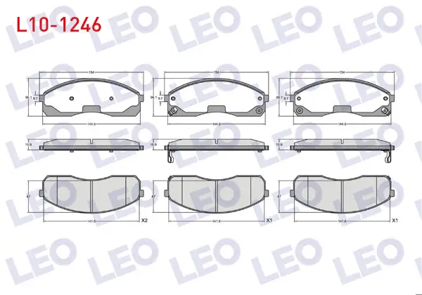 Fren Balata Ikazlı On Hyundai H100 2.5 D 1993-2004 / Kia Pregıo (Tb) 2.7 D 1997-2002 / Kia Carnıval II 2.5 V6 2001-2006