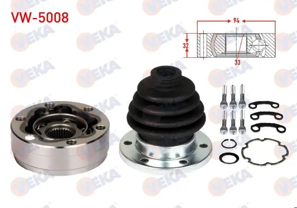Aks Kafası Sol-Sağ On Ic 33X32x94 Volkswagen Golf IV (1J1) 1.6İ 1997-2005