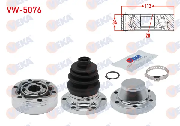 Aks Kafası Sol-Sağ On Ic 28X34x112 VW Touareg (7La) 2.5 R5 TDI-3.0 V6 TDI-3.2İ V6 02-10 / Amarok 2.0 Bıtdı-3.0 TDI V6 10-/ Audi Q7 (4L) 3.0 TDI-3.0 TFSI 06-15 / Porsche Cayenne (9Pa) 3.0 TDI 02-10