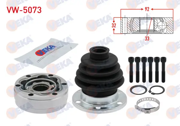 Aks Kafası Sol-Sağ On Ic 33X32x92 Volkswagen Polo (6Kv2) 1.4 1995-2001