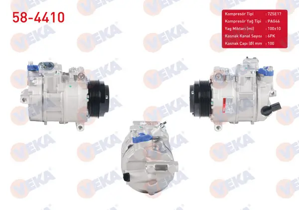 Klima Kompresörü 6Pk 100mm Volkswagen Crafter 2.0 TDI 2011 -