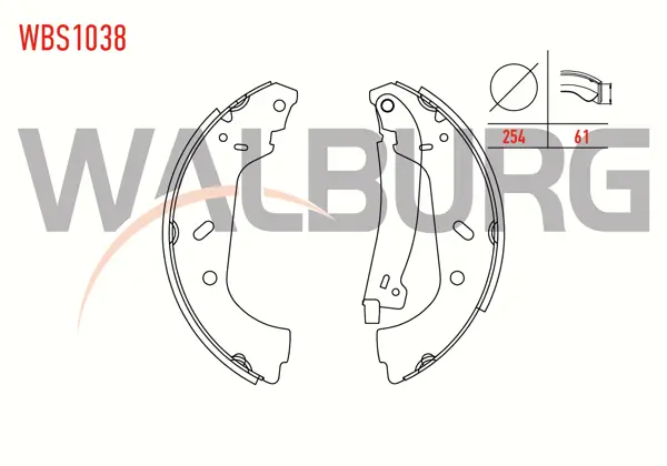 Fren Pabuç Balata Arka Fiat Scudo (220P) 1.9 D Levyelı 254X61 mm 1996-2006 / Jumpy I 1.6 HDI 1994-2007 / Expert 1.9 D 1996-2006 / Jumpy I 2.0 HDI 1994-2007 / Jumpy I 1.9 D 1994-2007