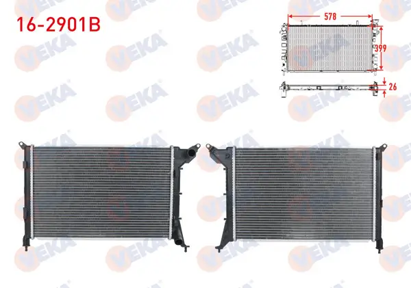 Su Radyatörü Brazing Mini Cooper (R50,R53) 1.6İ 16V 2001-2006 / Cooper One (R50,R53) 1.6İ 16V 2001-2006