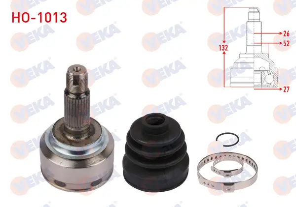 Aks Kafası Sağ On Dıs Uzunluk 132mm Honda Civic Ix 1.6İ 5 A-T 2012-2016