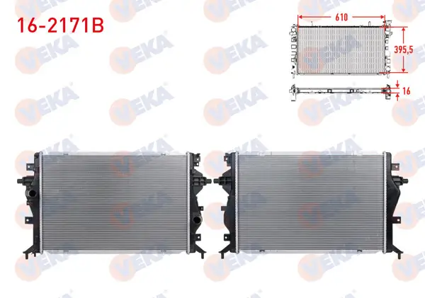 Su Radyatörü Brazing (5.5mm Fin) Hyundai Ioniq 1.6 GDI Hybrıd 2016-/ Kia Nıro 1.6 GDI 2017 -