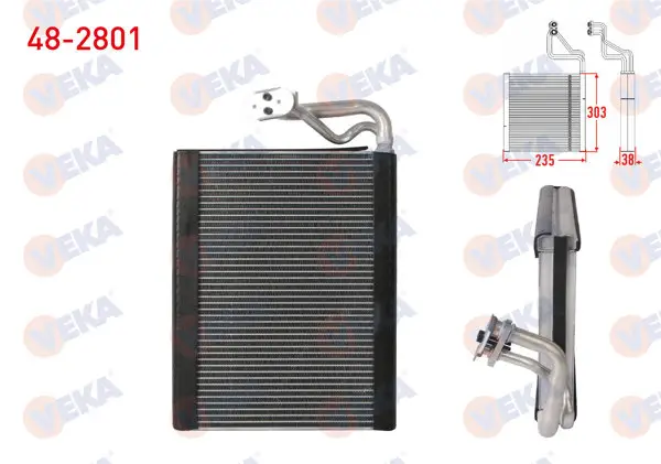 Klima Evaporatoru Borulu 303X235x38 Mercedes C (W204) 2008-2014 / CLS (C218) 2011-2017 / E (W212) 2009-2015 / Glk (X204) 2008-2015 / Sl (R231) 2012-2018 / Sls Amg 2010-2013