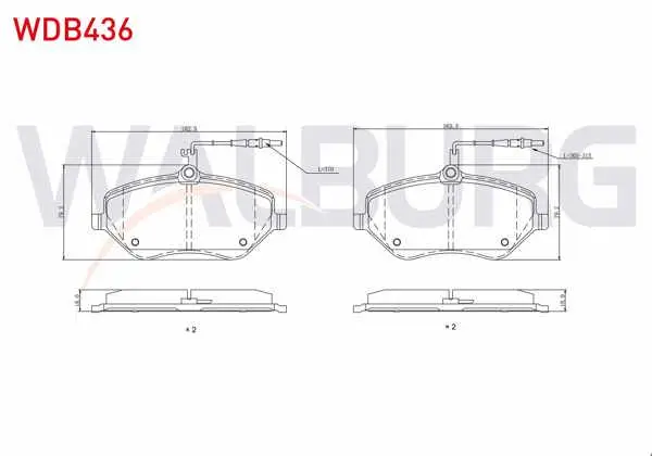 Fren Balata Ön Fişli Peugeot 407 (6D) 2.0 HDI 2004-2011 / Peugeot 407 (6D) 2.0İ 2004-2011 / Peugeot 607 (9D,9U) 2.0 HDI 2000-/ Citroen C6 (TD) 3.0 V6 2005-/ Peugeot 607 (9D,9U) 3.0İ 2000 -