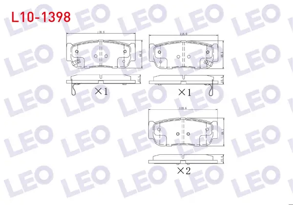 Fren Balata Arka Ikazlı Hyundai Santa Fe (Cm) 2.2 CRDI 2006-2012 / Santa Fe (Cm) 2.7İ V6 2006-2012 / Ssangyong Kyron 2.0 Xdı 4Wd 2005-2011 / Rodıus I 2.7 Xdı 4Wd 2005-2013