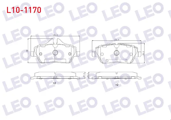 Fren Balata Ön BMW 1 Serisi (E87) 116 İ 2003-2012 / 118 İ 2003-2012 / 118 D 2003-2012 / Mini Cooper One 1.6İ 2010-/ Mini Cooper One 1.6İ 2010-/ Mini Cooper One 1.6 D 2010 -