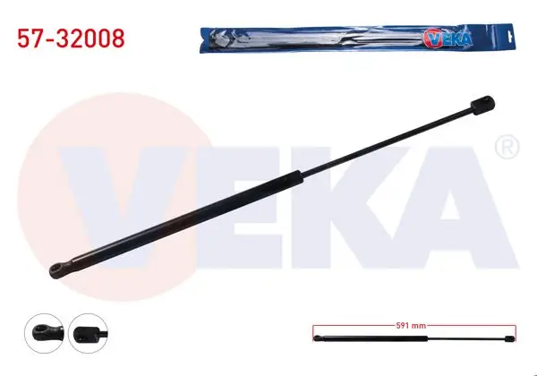 Bagaj Amortisörü 591mm / 350N Opel Astra F Classic 5 Kapı 1998-2002