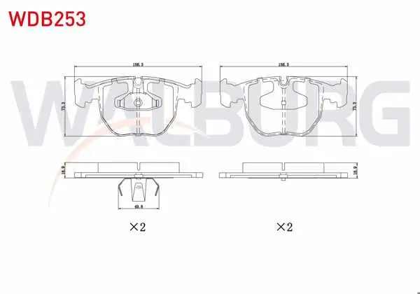 Fren Balata Ön BMW X5 (E53) 3.0 D 2000-2007 / (E53) 3.5 Xd 2000-2007 / X5 (E53) 4.4 2000-2007 / (E53) 4.6 İs 2000-2007 / 5 Serisi (E39) 525 İ 1995-2003 / (E39) 530 D 1995-2003 / (E39) 518 İ 1995-2003