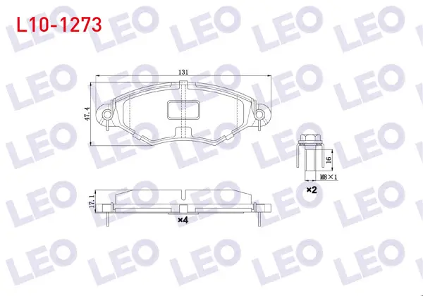 Fren Balata Ön Peugeot 206 (2A / C) 1.4 HDI 1998-2006 / 206 (2A / C) 1.6 HDI 1998-2006 / 306 (7B,N3,N5) 1.4İ 1993-2002