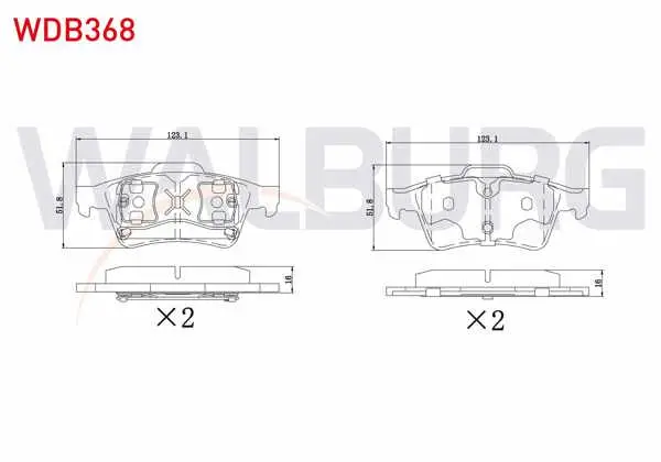 Fren Balata Arka Transit Con. 1.8 TDCI 2002-2013 / Focus III 1.6 TDCI 2011-2015 / C-Max II 1.6 TDCI 2010-/ Focus III 1.6 Tı-Vct 2011-2015 / Opel Vectra C 2.0 Dtı 2002-2008 / Mazda 1.6 Dı 2003-2009