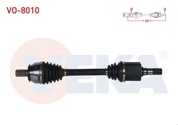 Komple Aks Sol Ön Volvo V60 1.6 D A-T Uzunluk 602 mm 2010 -