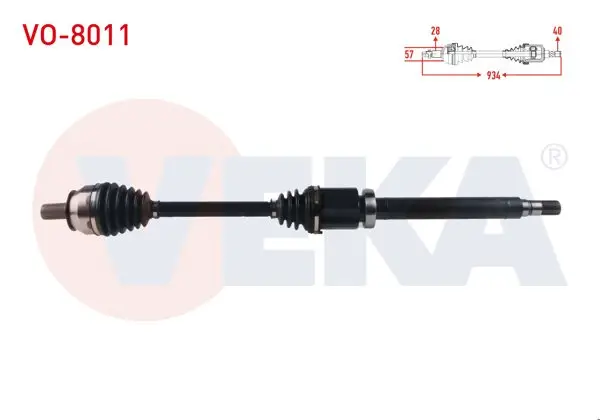 Komple Aks Sağ On Volvo V60 1.6 D A-T Uzunluk 934 mm 2010 -