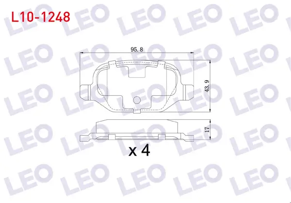 Fren Balata Arka Fiat Linea 1.6 Mjt 2007-/ Linea 1.4 T-Jet 2007-/ Alfa Romeo 147 (937) 1.6 2001-2010 / 147 (937) 1.9 JTD 2001-2010