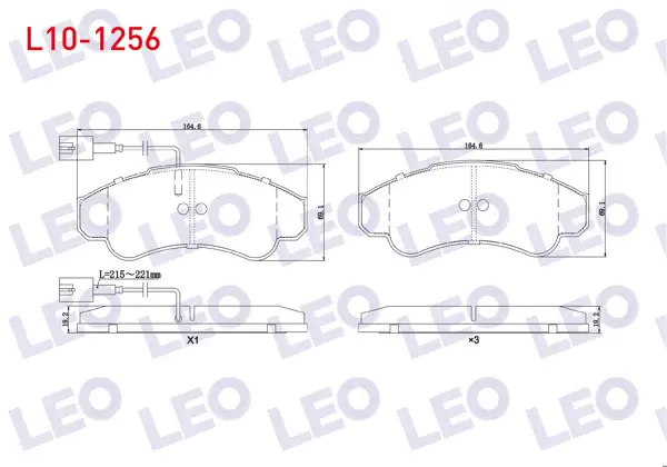 Fren Balata Ön Fişli Fiat Ducato (244) 2.3 JTD 2002-2006 / Ducato (244) 2.8 JTD 2002-2006 / Citroen Jumper II 2.8 HDI 2002-2006 / Peugeot Boxer II 2.0 HDI 2002-2006 / Boxer II 2.8 HDI 2002-2006